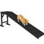 Rampe de mouvement noire pour animal de compagnie, antidérapante, de 74 po x 16 po x 25 po, fabriquée en pin noir. Avec tapis antidérapant. En pin massif. Supporte le mouvement. Soulage le fardeau commun. Assemblage requis
