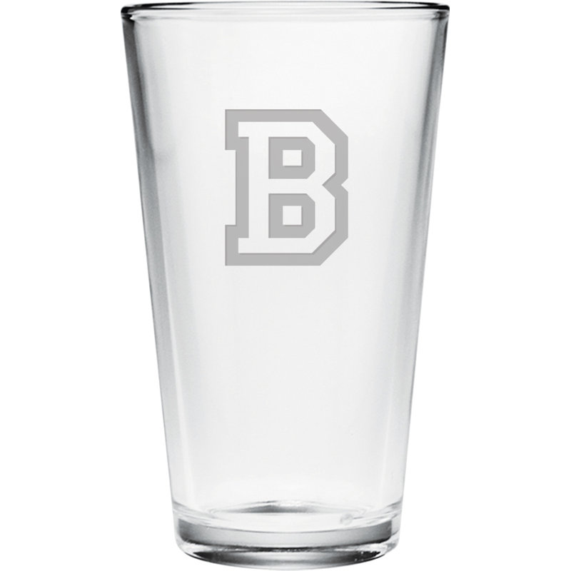Varsity Monogram 16oz. Pint Glass Set, Yes