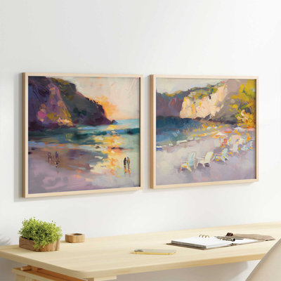 Ensemble de 2 pièces Nocturne Sunset Soiree encadrées par Azure Artisanal Studio