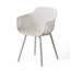 Chaise Lotus pour salle à manger d'extérieur - Polypropylène blanc, structure résistante aux intempéries avec chaises à motif de losanges et tendance