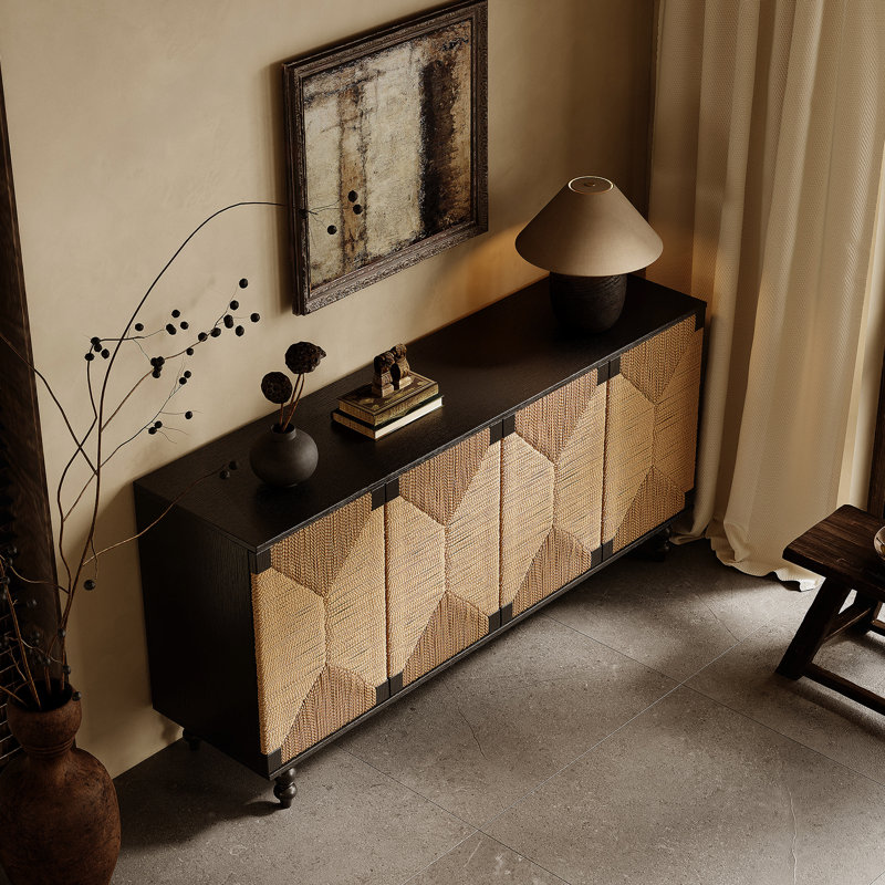 Meuble télé avec rangement Buffet Accent Natural