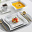 Service de table carré en porcelaine 30 pièces, service pour 6-91149945-116490903