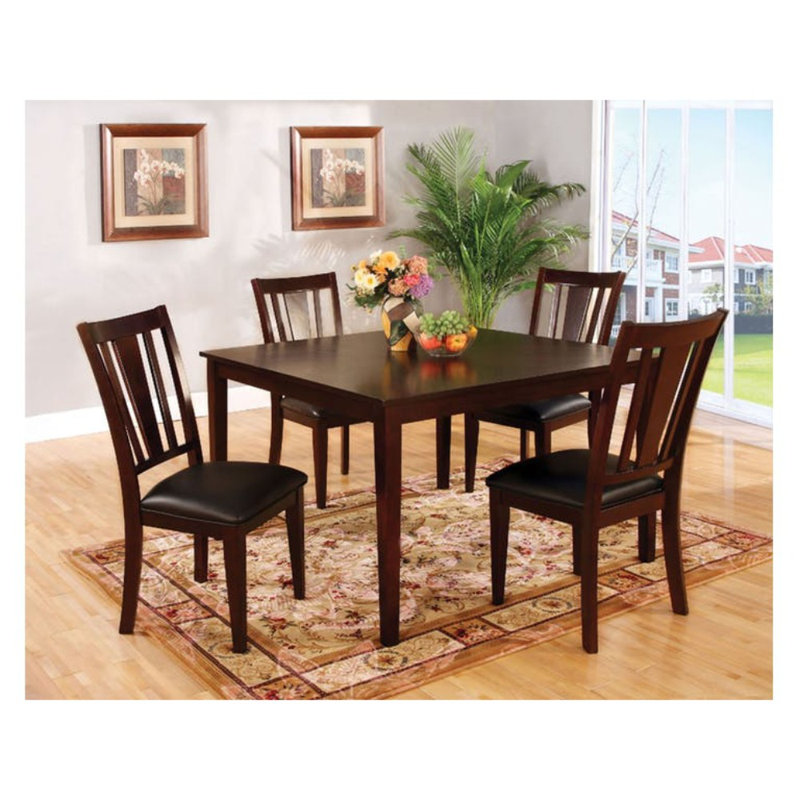 Hermolaos 4 - Person Solid Wood Solid Wood Top Four Leg Dining Set