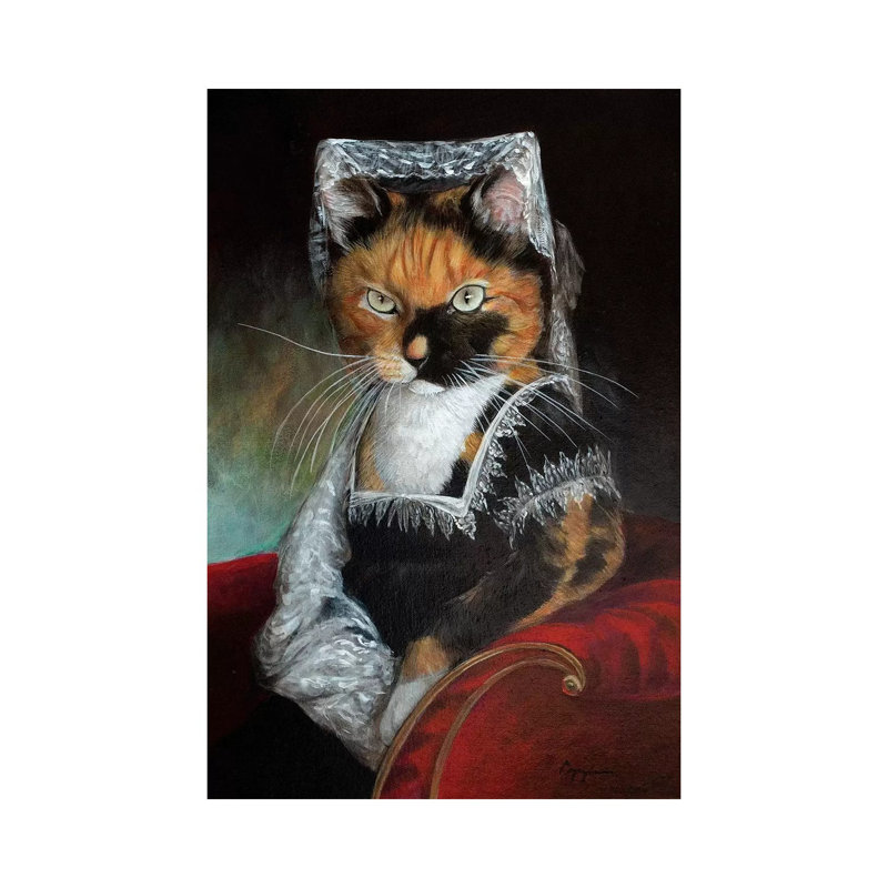 Lady Pishi by Melinda Copper - Wrapped Canvas Print, 30.48cm H x 20.32cm W x 1.91cm D