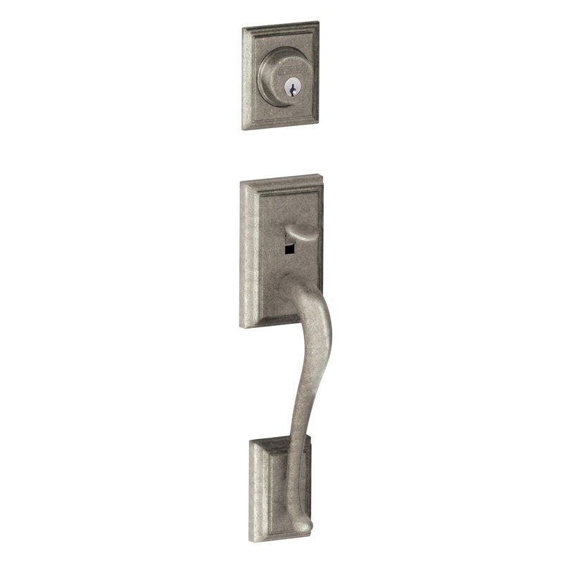 Addison Inactive Exterior Dummy Entry Set, Distressed Nickel