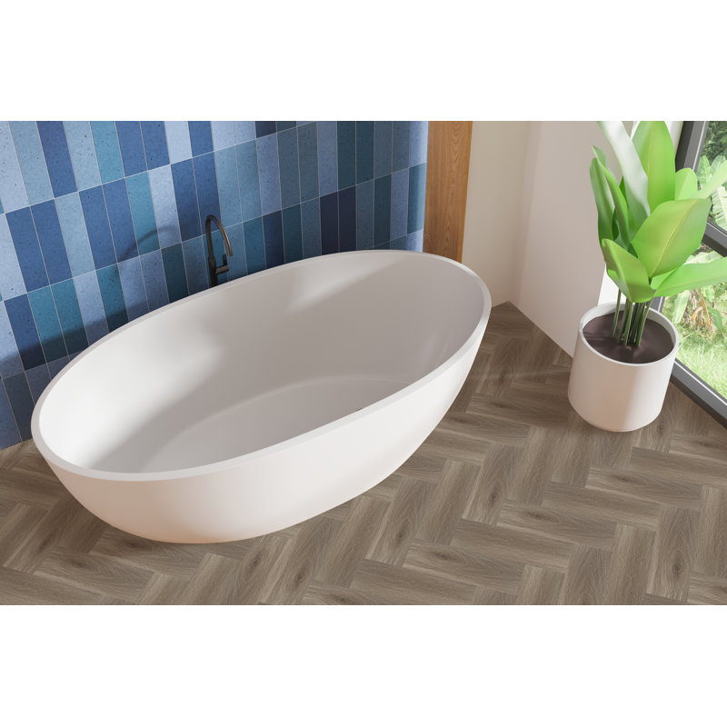 6" x 18" Luxury Vinyl Tile,Self-adhesive Vinyl Flooring, Pecan Tan