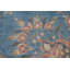Tapis bleu floral fait à la main 10 x 13 po