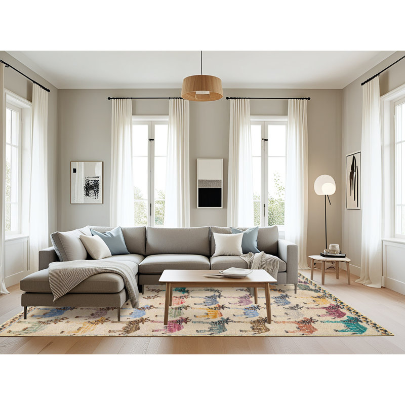 Satilla Abstract Indoor Rug, Rectangle 8' x 12'