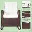 Fauteuil inclinable d'extérieur en rotin avec repose-pieds et coussins réglables, capacité de 352 lb-129576673-129576677