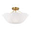 Plafonnier semi-encastré en tissu de lin blanc-973005600