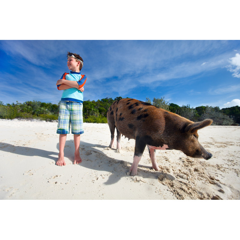 Boy On Exuma Vacation by Shalamov - Wrapped Canvas Print, 81cm H x 122cm W