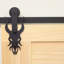 Ensemble de quincaillerie à deux portes sans dérivation à conception simple Black Rustic Imperial (porte non incluse)-240384591
