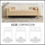 Banc de rangement en chenille avec accoudoirs et 2 traversins-918224351
