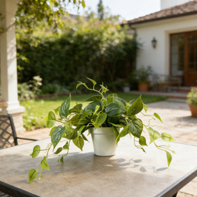 Plantes artificielles avec pot en plastique