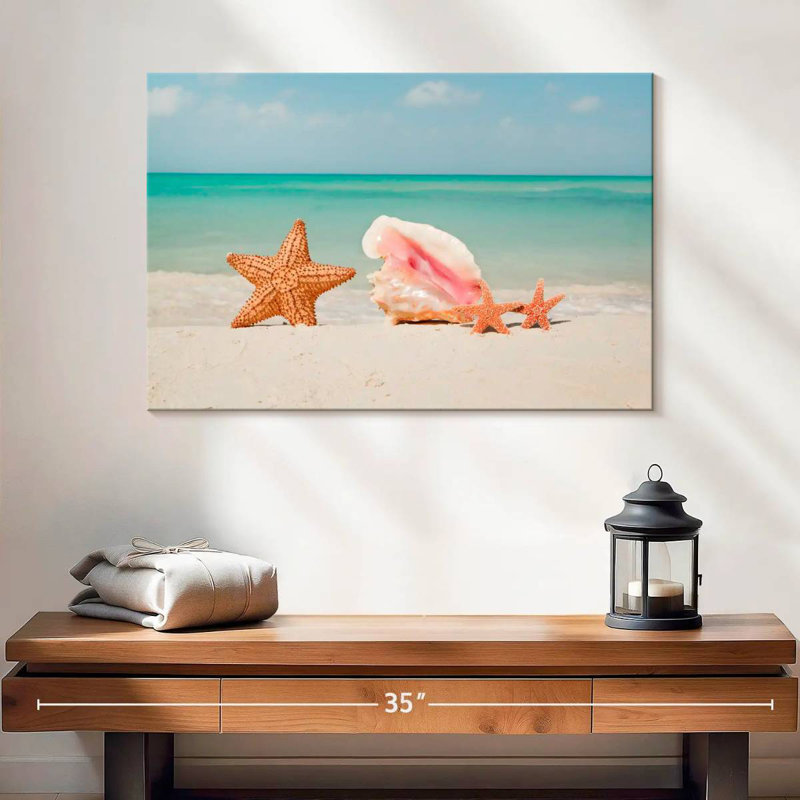 Aureo Starfish And Shell, 16" H x 24" W