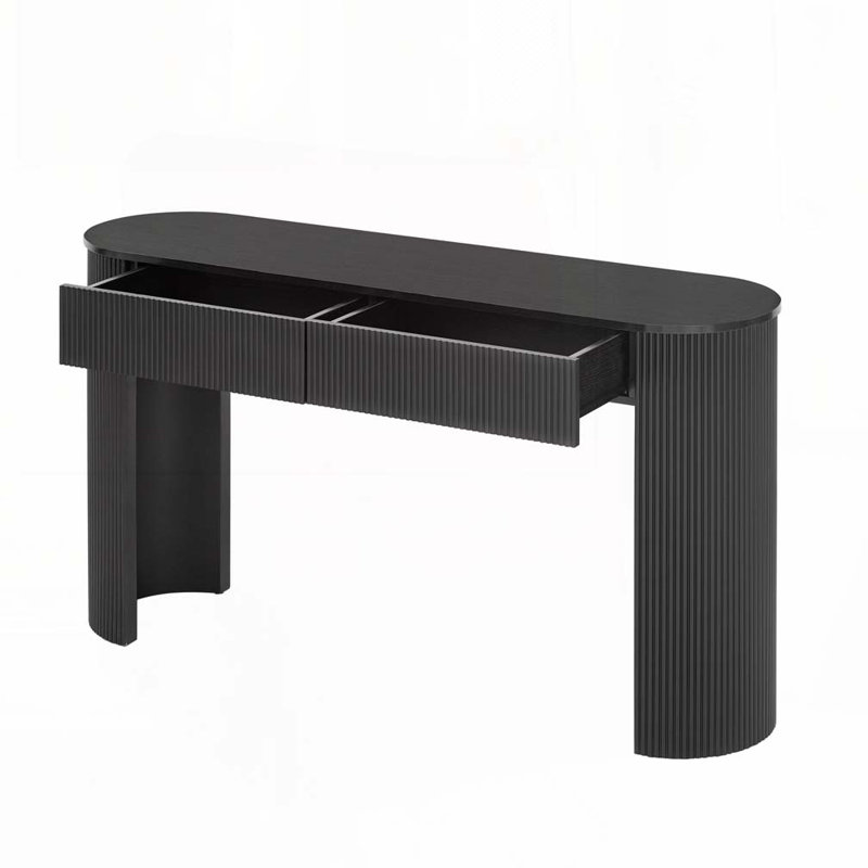 Commode 2 tiroirs, Noir