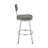 Verin 30" Swivel Bar Stool In Brushed Stainless Steel With Gray Faux Leather