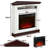 Corner Electric Fireplace With Mantelpiece For Living Room Or Bedroom, Replaceable Fireplace Insert Heaters, Realistic Log And Flame Effects, Remote Control, Timer