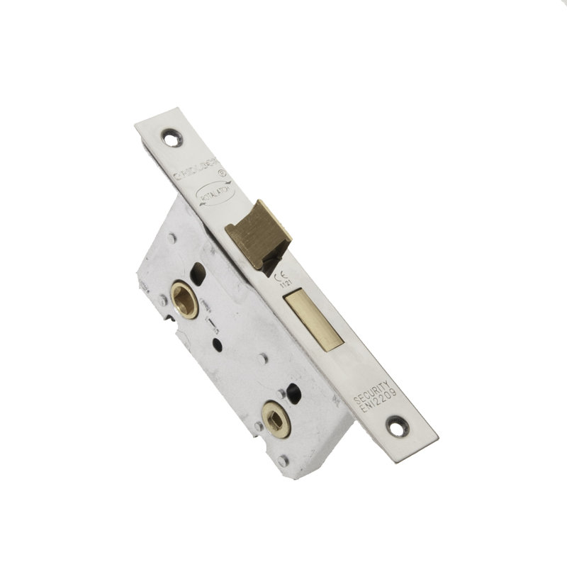 Hulme Bathroom Ce Tested Polished Stainless Steel Lock, 15cm H x 2.3cm W x 6.5cm D, Polished Stainless Steel