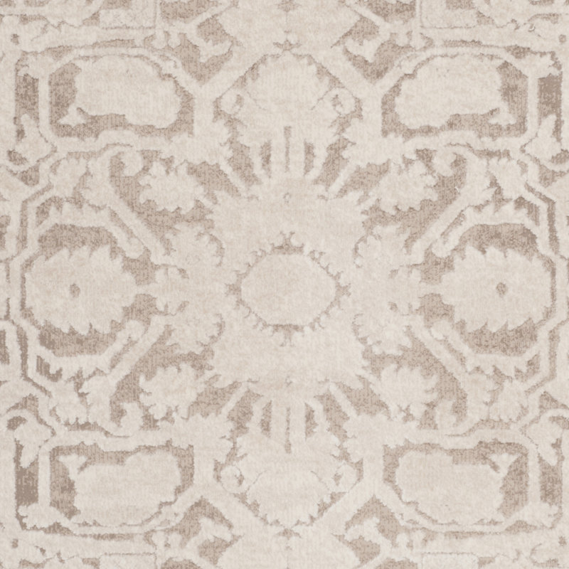 Tapis beige / crème Calidia, Rond 3 pi