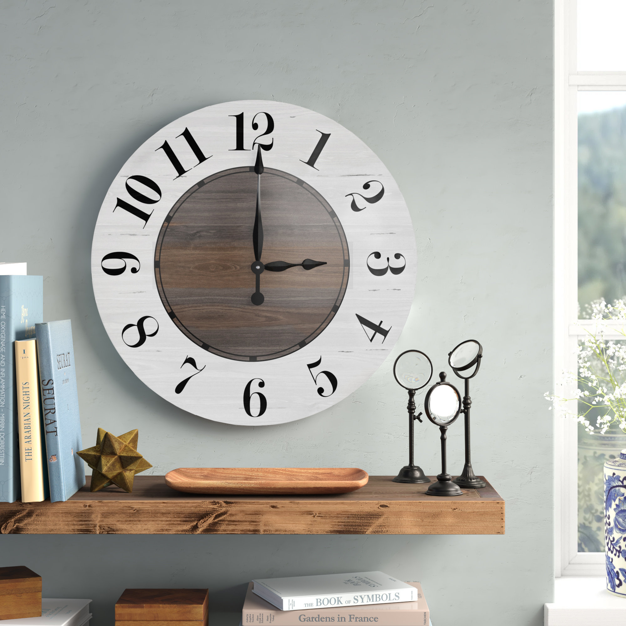 Laurel Foundry Modern Farmhouse® Oversized Dagostino Wall Clock ...