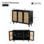 Hearn 109 cm Modern Wide Sideboard with 3 Rattan Doors-588200521