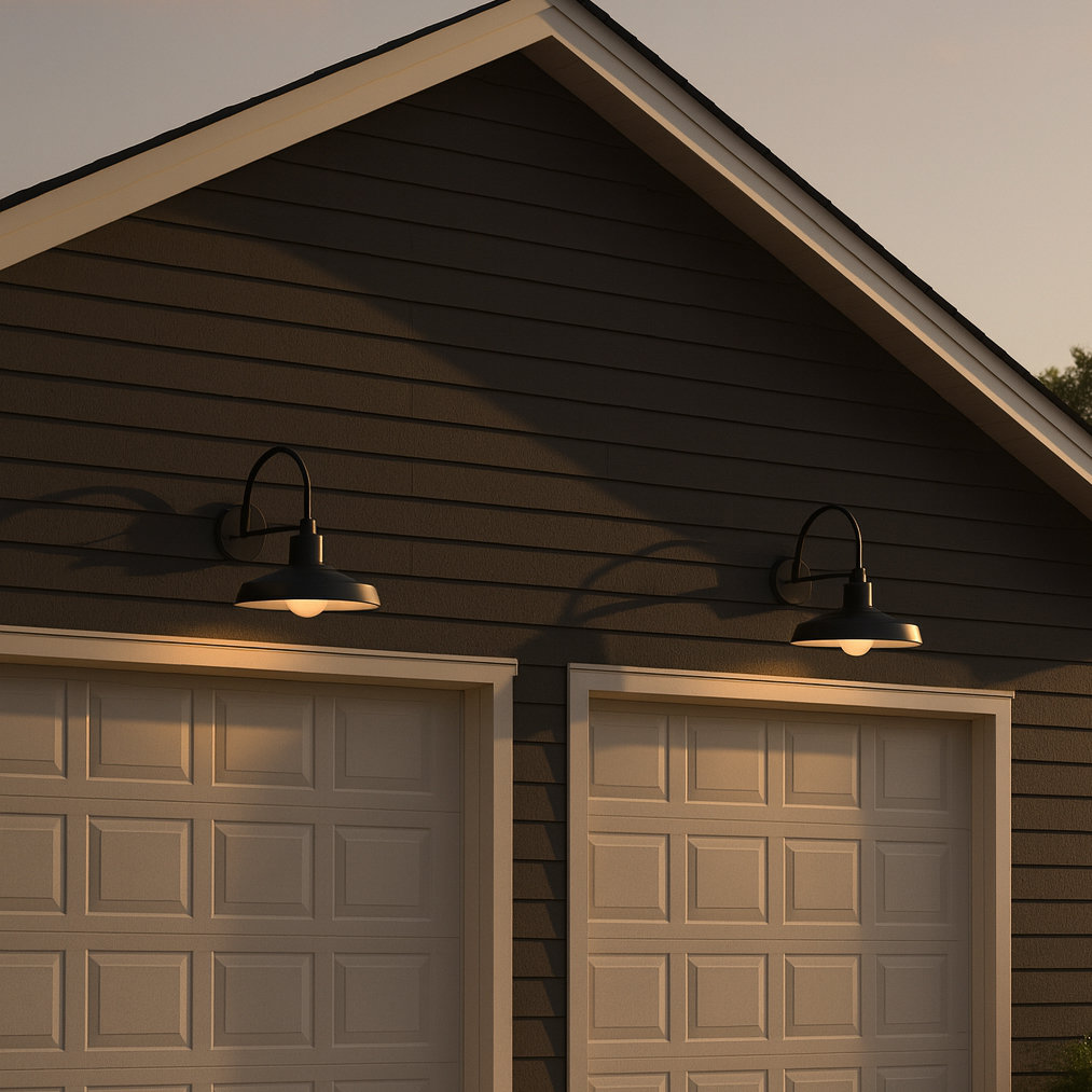 Vanielle Outdoor Barn Light, Black