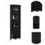Armoire de coin Essential, trois tablettes, huit porte-bouteilles encastrés, deux tablettes latérales-111836026