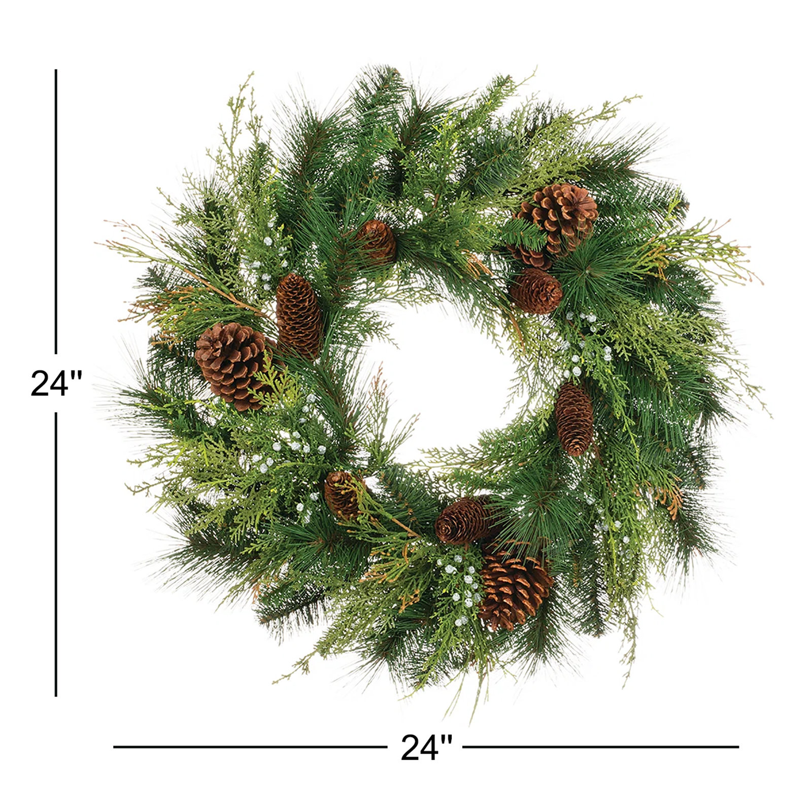 Leatham 24'' Faux Pine Wreath