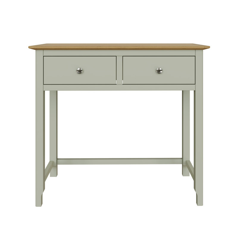 Casiano 2 Drawer Dressing Table, Natural Oak/Sage Green
