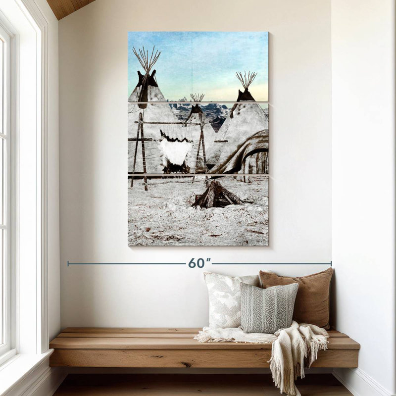 Native Teepees, 50" H x 32" W