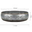 27.9 cm Galvanized Silver Metal Round Planter