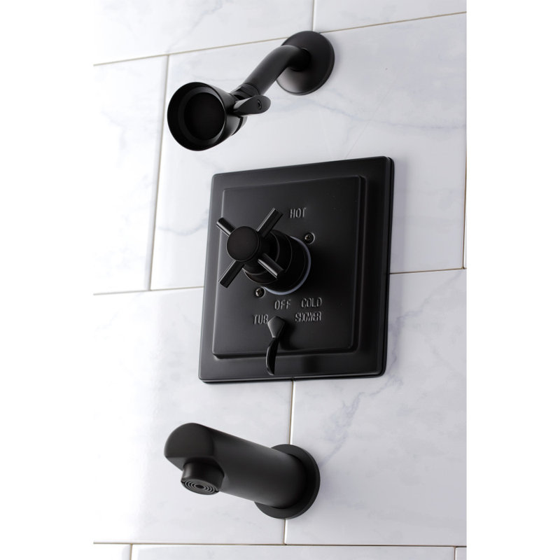 Robinet de baignoire et douche à pression équilibrée avec soupape grossière, Bronze huilé