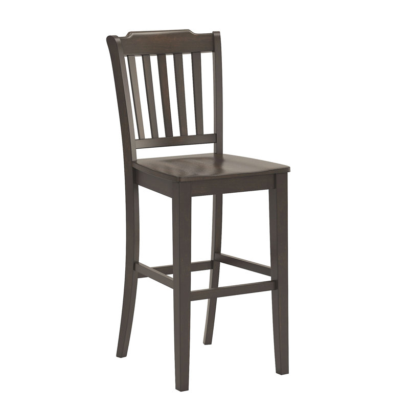 Sloan Solid Wood Counter/Bar Stool, Antique Black, Bar Stool (29” Seat Height)