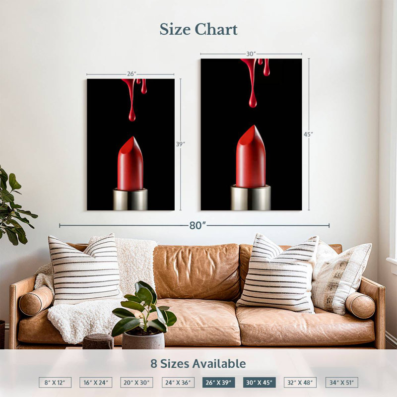 Shuttleworth Lipstick, 39" H x 26" W
