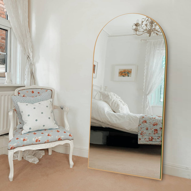 Miroir de plancher Leeron, Or, 70,9 po x 27,6 po