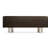 Bravo 79" Wenge Fully Assembled Buffet with Silver Stainless Steel Accents-775435325