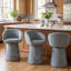 Tabourets de bar pivotants rembourrés avec repose-pieds en métal Everly-971178877