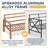 Rustproof Patio Sofas, Aluminum Wood Grain Modern Set For Backyard