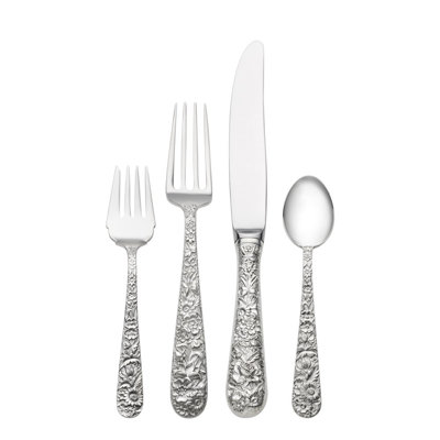 Kirk Stieff Repousse 4 Piece Flatware Set, Service for 1