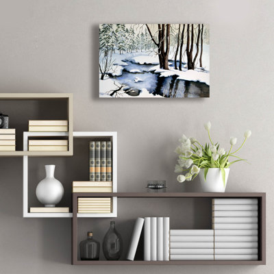 «Snow Trees» par Arie Reinhardt Taylor, art mural en verre acrylique,