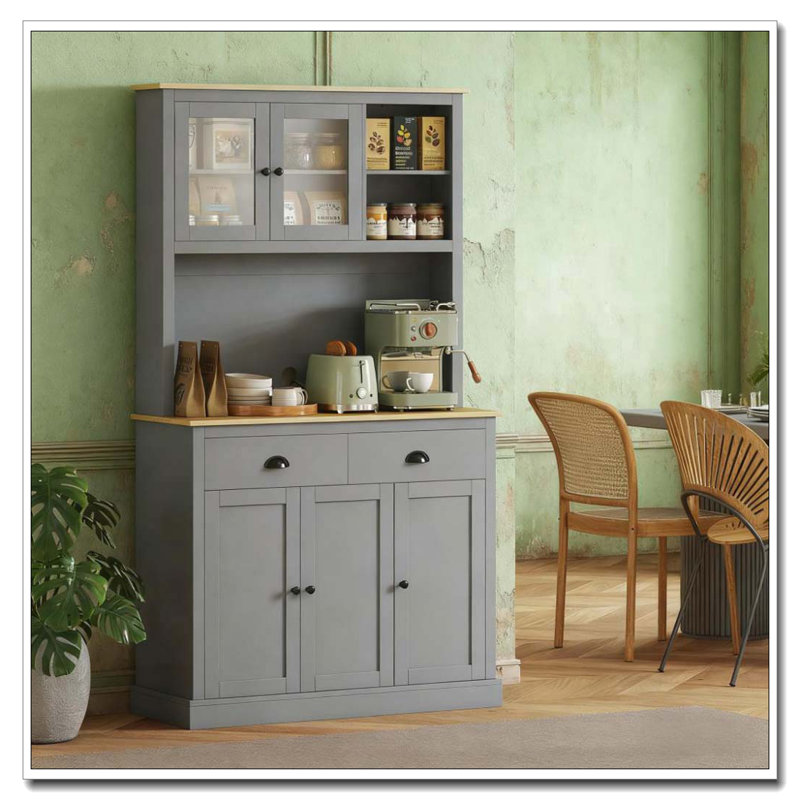 Armoire de cuisine autoportante de 71 po de hauteur