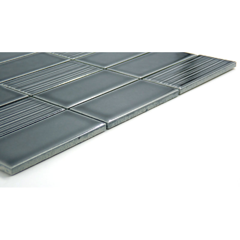 Nagara Gray 11 in. x 11 in. Glossy Ceramic Wall Tile (13.23 sq. ft./Case), Gray