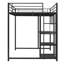 Lit mezzanine avec bureau et tableau blanc, lit mezzanine en métal avec 3 tablettes et échelle-1226750784-1226750798