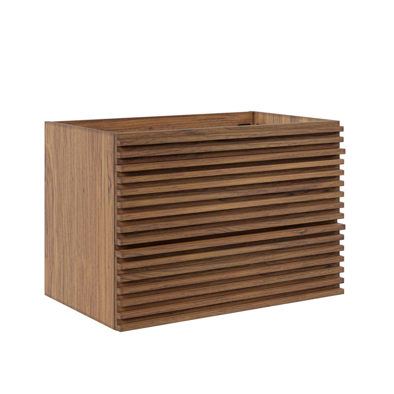 Base de meuble-lavabo mural simple 30 po Modway Render, Noyer