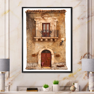 Détail d'une maison miniature brune - reproduction d'art sur toile pour enfants