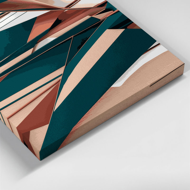 «Geometric Abstraction 64», art mural sur toile grise, H 12 po x l 12 po