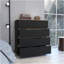 Commode 4 tiroirs Wengé et chêne clair
