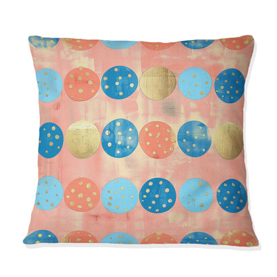 Bubblegum Polka Dot III - Glam Throw Pillow