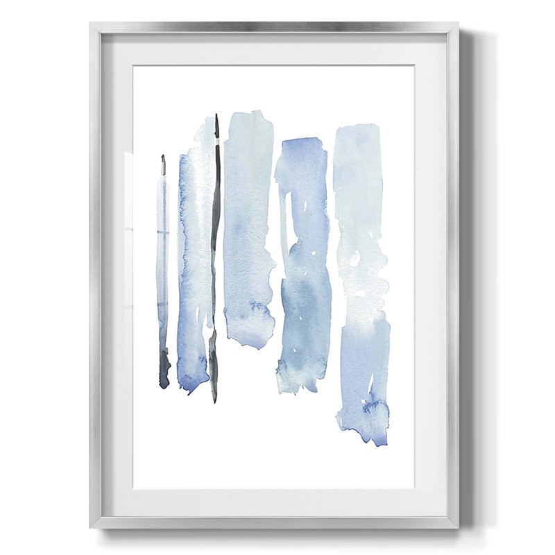 Blue Streak II - impression encadrée, H 28,5 po x l 20,5 po, Argent argent